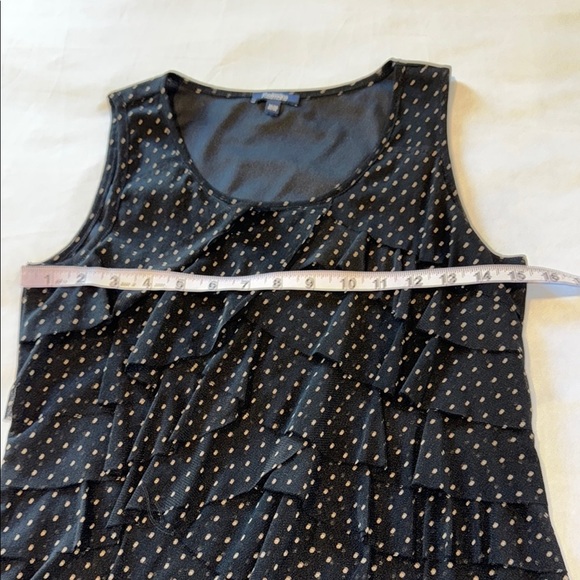 Reitmans Tank Top Black Gold Layered Ruffled Flowy Feminine Women's Size M - Picture 7 of 10
